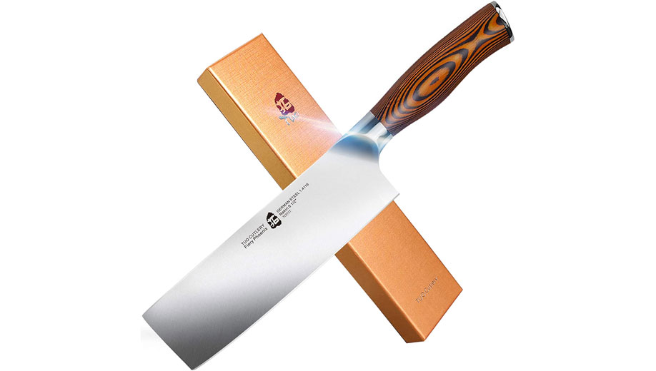 Best Knife for Cutting Hard Vegetables:
TUO Nakiri Knife